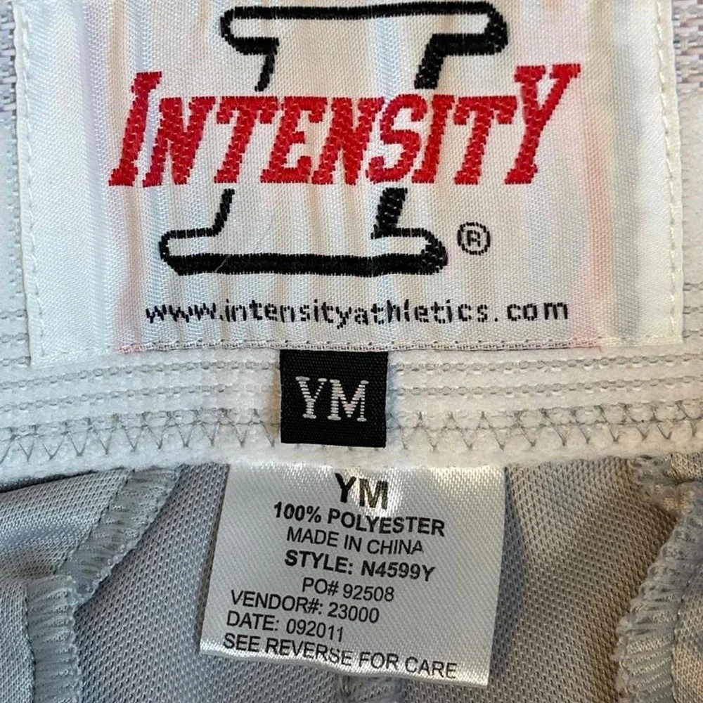Gray Intensity baseball pants youth Medium straight leg with beltoops. NWT